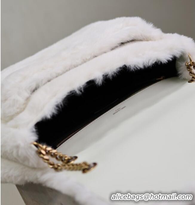Super Quality Saint Laurent Niki Bag in Rabbit Fur 498830 White 2026