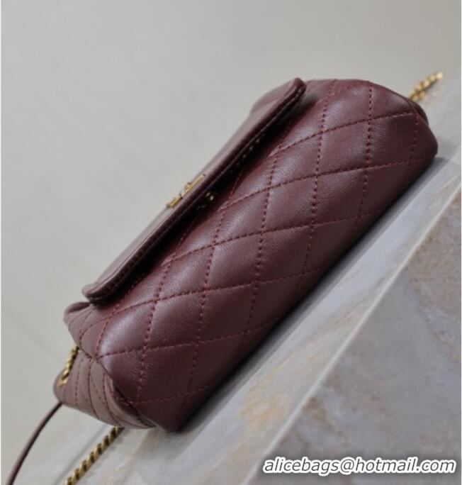 Well Crafted Saint Laurent Monogram Mini Nolita in Lambskin Leather 672738 Burgundy 2026