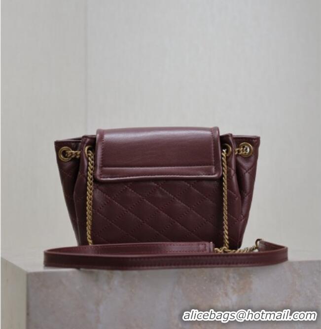 Well Crafted Saint Laurent Monogram Mini Nolita in Lambskin Leather 672738 Burgundy 2026