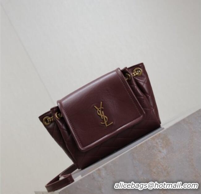 Well Crafted Saint Laurent Monogram Mini Nolita in Lambskin Leather 672738 Burgundy 2026