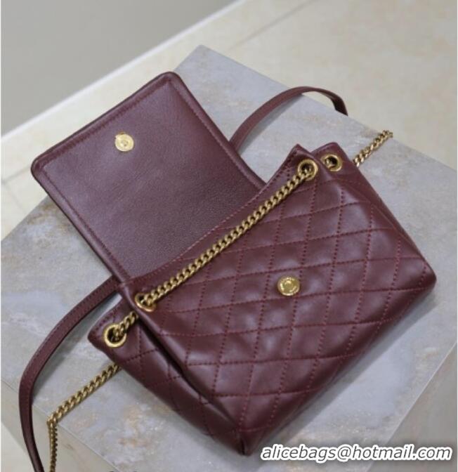 Well Crafted Saint Laurent Monogram Mini Nolita in Lambskin Leather 672738 Burgundy 2026