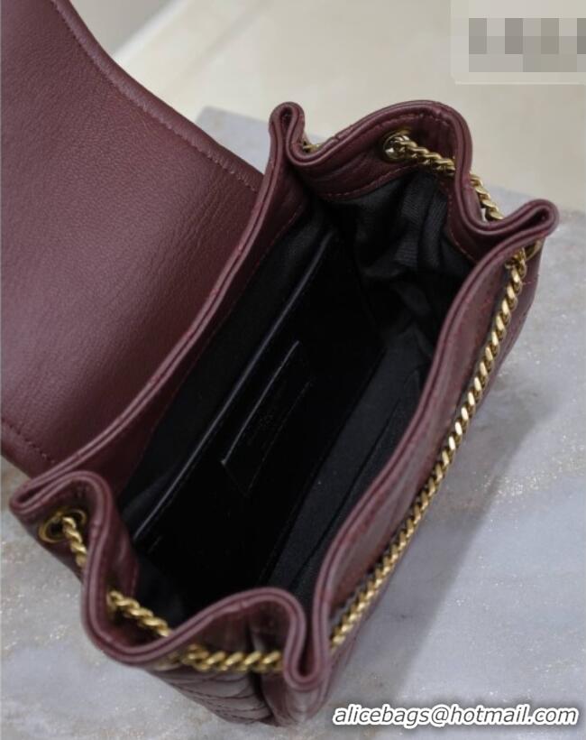 Well Crafted Saint Laurent Monogram Mini Nolita in Lambskin Leather 672738 Burgundy 2026