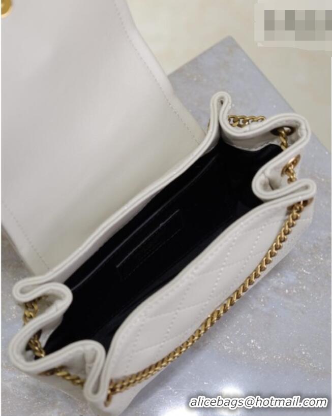 Luxury Discount Saint Laurent Monogram Mini Nolita in Lambskin Leather 672738 White 2026