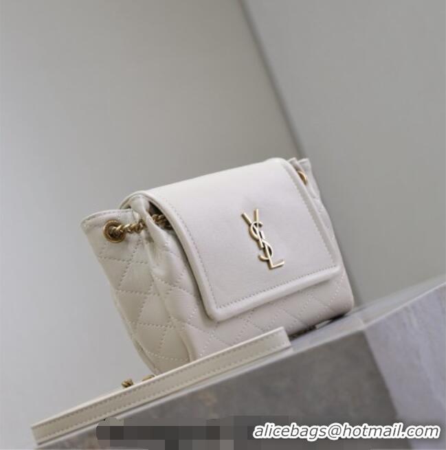 Luxury Discount Saint Laurent Monogram Mini Nolita in Lambskin Leather 672738 White 2026