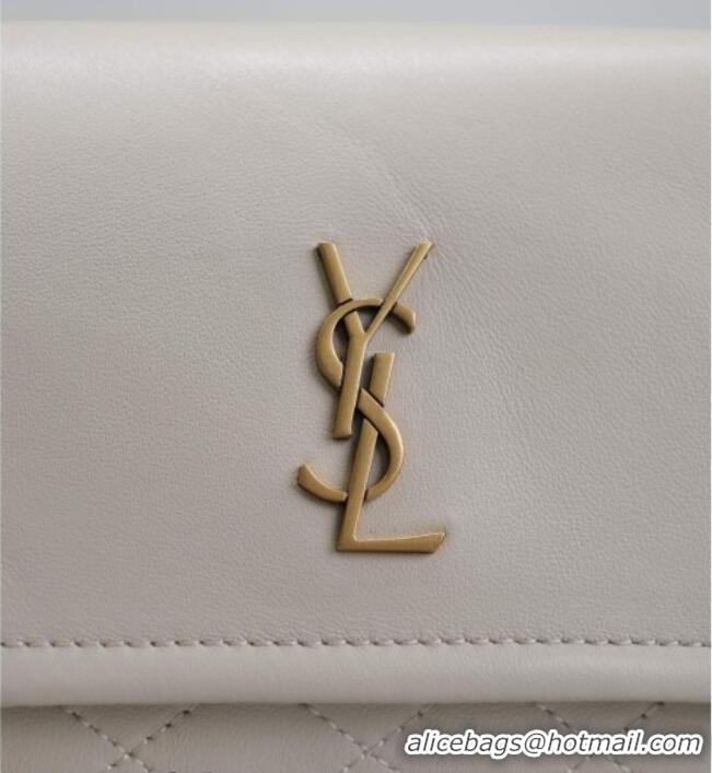 Luxury Discount Saint Laurent Monogram Mini Nolita in Lambskin Leather 672738 White 2026