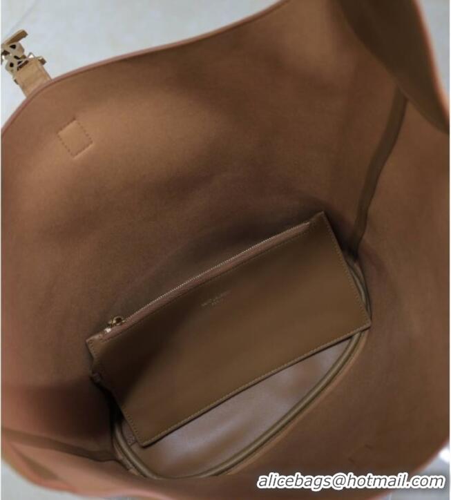 Unique Discount Saint Laurent LE 5 À 7 Supple Large Hobo Bag in Suede 753823 Brown 2026