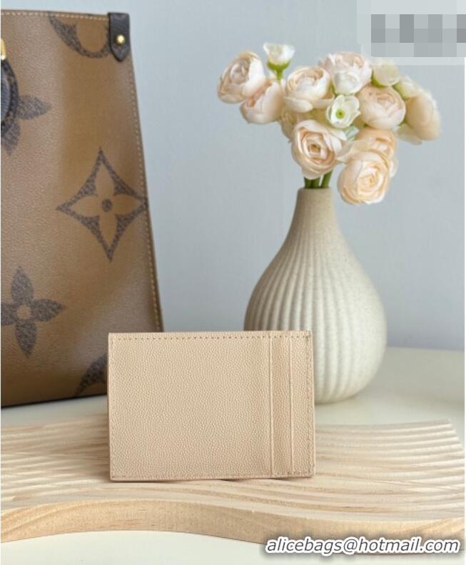 Traditional Specials Saint Laurent Uptown Flap Card Case in Grained Leather 582305 Rose Beige 2026