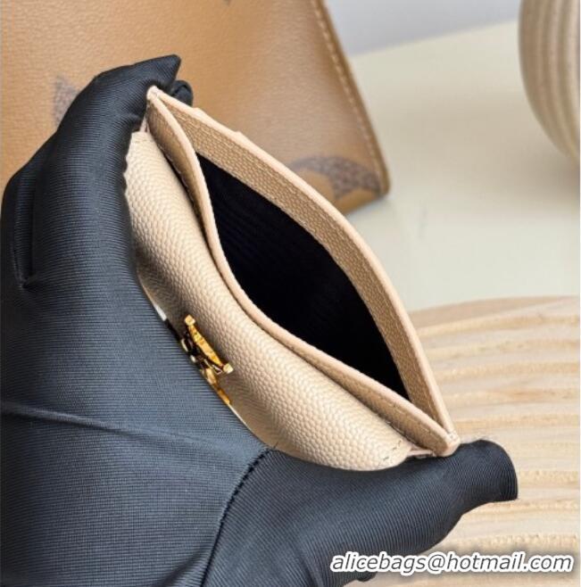 Traditional Specials Saint Laurent Uptown Flap Card Case in Grained Leather 582305 Rose Beige 2026