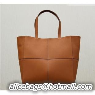 Luxury Cheap Saint Laurent Paris Small 4 Carre Tote Bag in Leather 863959 Toasted Brown 2026