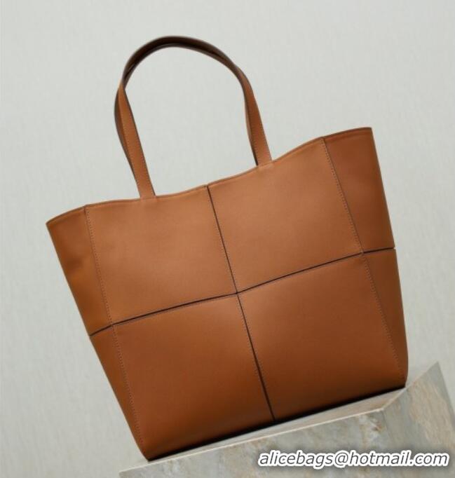 Luxury Cheap Saint Laurent Paris Small 4 Carre Tote Bag in Leather 863959 Toasted Brown 2026