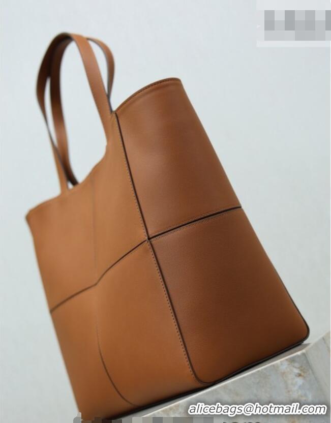 Luxury Cheap Saint Laurent Paris Small 4 Carre Tote Bag in Leather 863959 Toasted Brown 2026