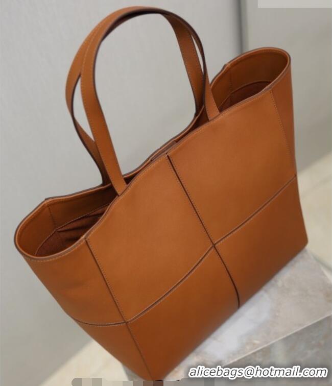 Luxury Cheap Saint Laurent Paris Small 4 Carre Tote Bag in Leather 863959 Toasted Brown 2026