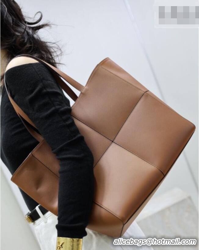 Luxury Cheap Saint Laurent Paris Small 4 Carre Tote Bag in Leather 863959 Toasted Brown 2026