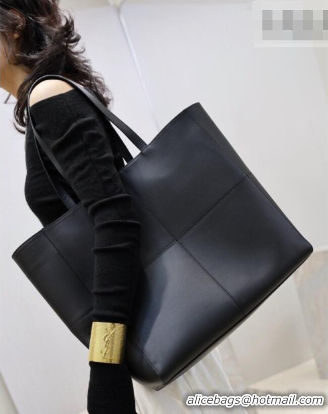 Top Design Saint Laurent Paris 4 Carre Tote Bag in Leather 862368 Black 2026