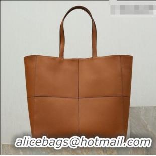 Unique Discount Saint Laurent Paris 4 Carre Tote Bag in Leather 862368 Toasted Brown 2026