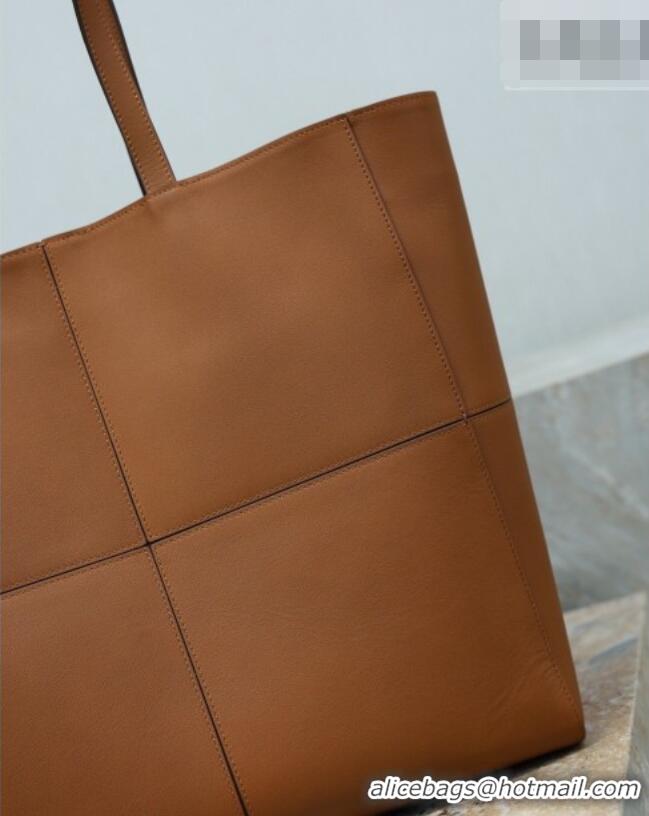 Unique Discount Saint Laurent Paris 4 Carre Tote Bag in Leather 862368 Toasted Brown 2026