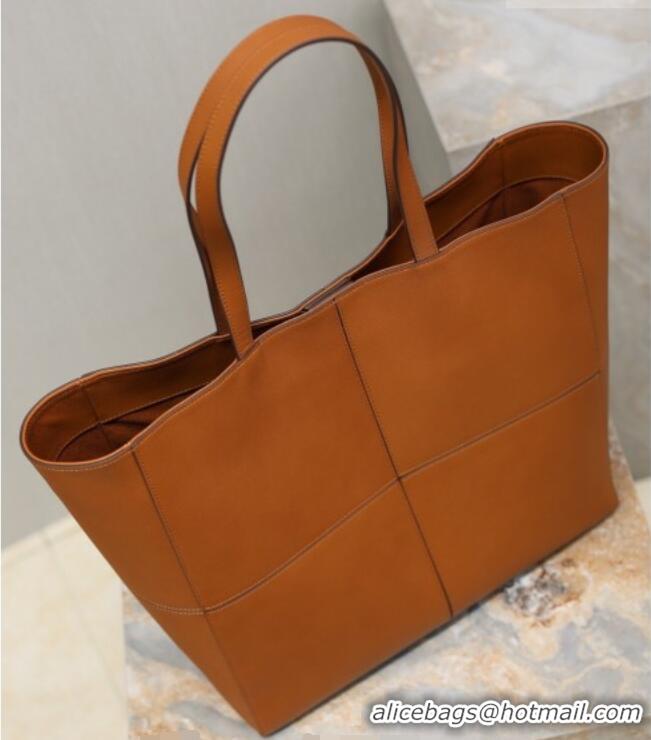 Unique Discount Saint Laurent Paris 4 Carre Tote Bag in Leather 862368 Toasted Brown 2026