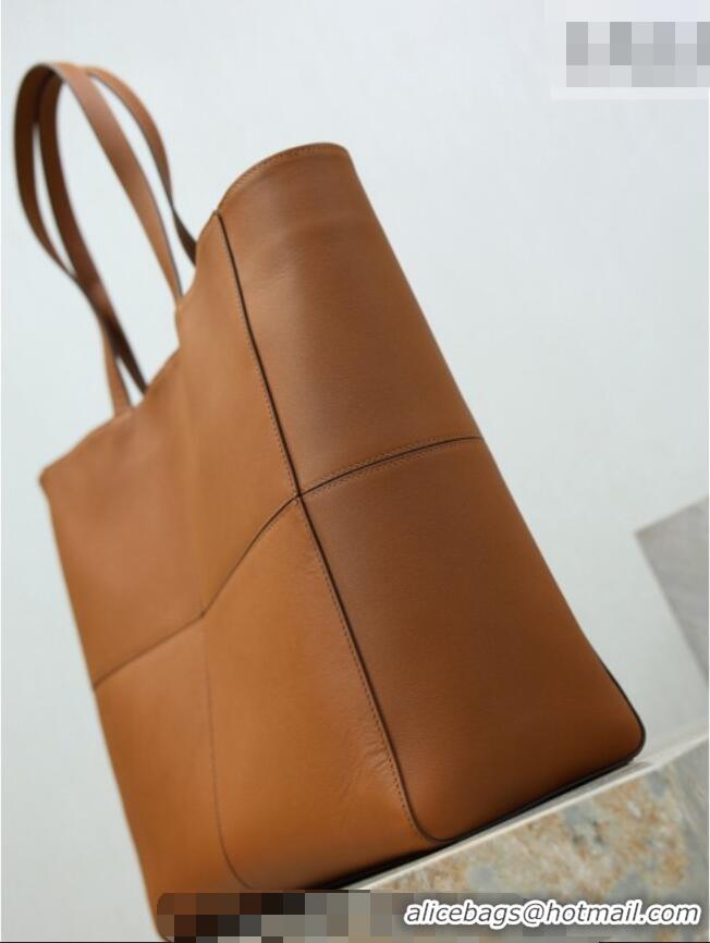 Unique Discount Saint Laurent Paris 4 Carre Tote Bag in Leather 862368 Toasted Brown 2026