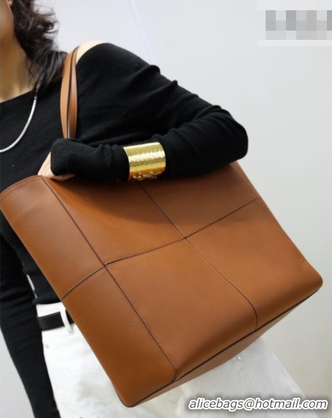 Unique Discount Saint Laurent Paris 4 Carre Tote Bag in Leather 862368 Toasted Brown 2026