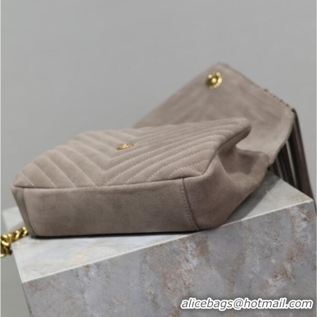 Luxury Discount Saint Laurent Medium Monogram College Bag in Suede with Tassel 392737 Grey 2026