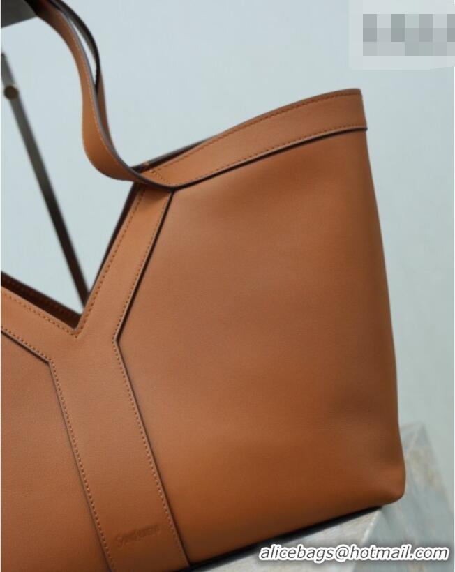 Well Crafted Saint Laurent Y small tote bag in leather 835274 Brown 2026