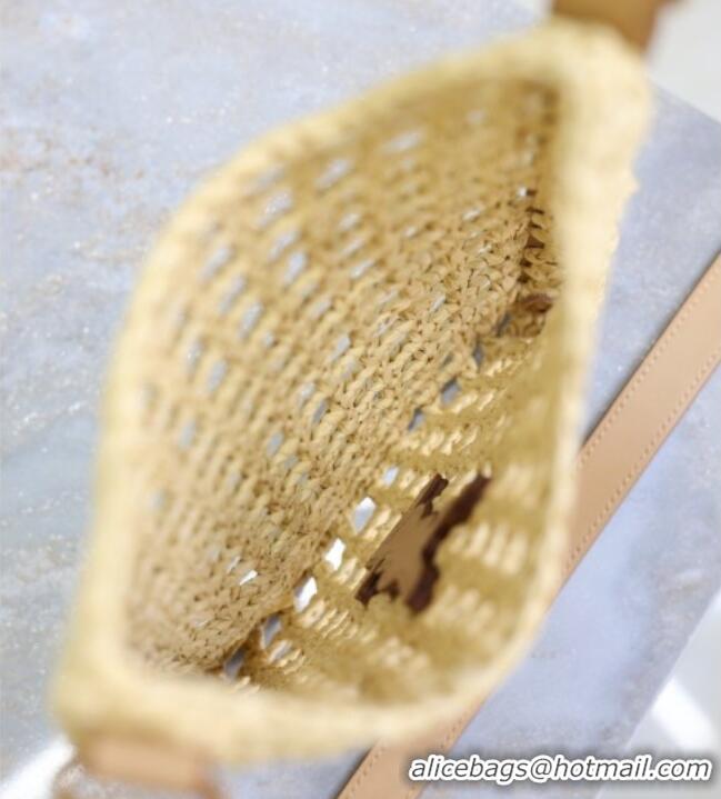 Luxury Discount Saint Laurent Oxalis Mini Tote Bag in Crochet Raffia Straw 840042 Beige 2026