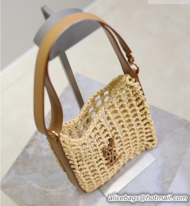 Luxury Discount Saint Laurent Oxalis Mini Tote Bag in Crochet Raffia Straw 840042 Beige 2026