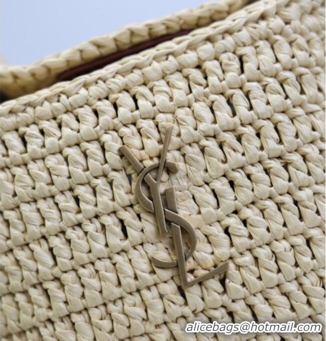 Top Grade Saint Laurent Gaby Bucket Bag in Crochet Straw 763961 Beige 2026