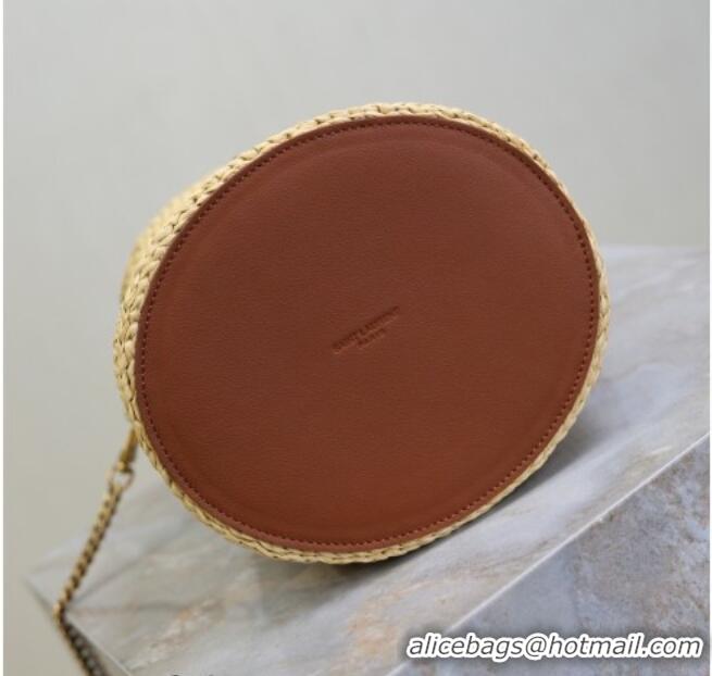 Top Grade Saint Laurent Gaby Bucket Bag in Crochet Straw 763961 Beige 2026