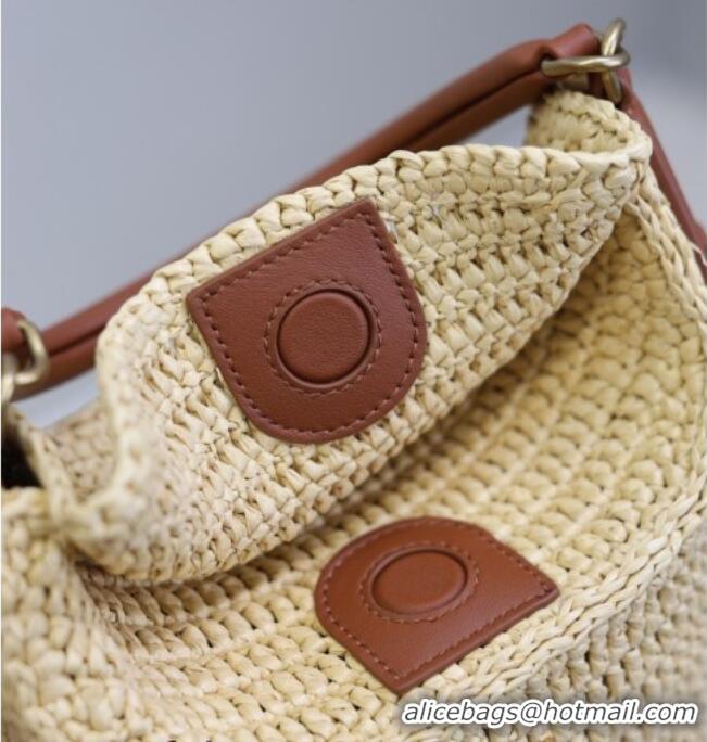 Top Grade Saint Laurent Gaby Bucket Bag in Crochet Straw 763961 Beige 2026