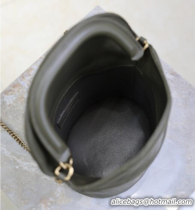Reasonable Price Saint Laurent Gaby Bucket Bag in Quilted Lambskin 763961 Green 2026
