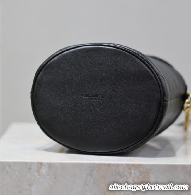 Buy Fashionable Saint Laurent Gaby Bucket Bag in Quilted Lambskin 763961 Black 2026