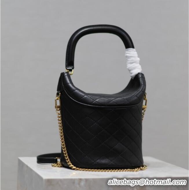 Buy Fashionable Saint Laurent Gaby Bucket Bag in Quilted Lambskin 763961 Black 2026