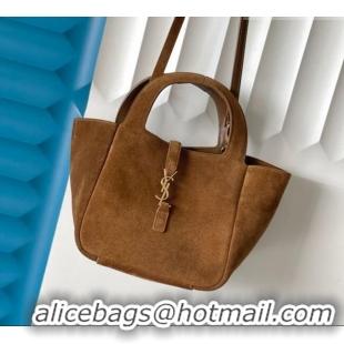 Grade Design Saint Laurent LE 5 À 7 Baby Bea Tote Bag in Suede 872469 Caramel Cognac 2026