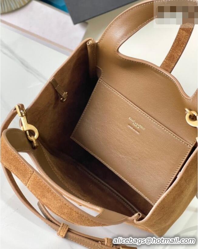 Grade Design Saint Laurent LE 5 À 7 Baby Bea Tote Bag in Suede 872469 Caramel Cognac 2026