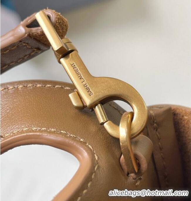 Grade Design Saint Laurent LE 5 À 7 Baby Bea Tote Bag in Suede 872469 Caramel Cognac 2026