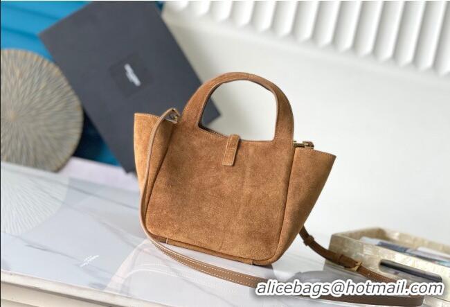 Grade Design Saint Laurent LE 5 À 7 Baby Bea Tote Bag in Suede 872469 Caramel Cognac 2026