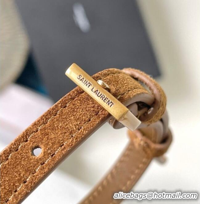 Grade Design Saint Laurent LE 5 À 7 Baby Bea Tote Bag in Suede 872469 Caramel Cognac 2026