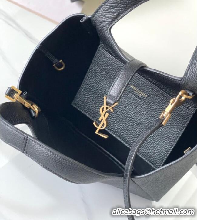Best Product Saint Laurent LE 5 À 7 Baby Bea Tote Bag in Grained Leather 872469 Black 2026