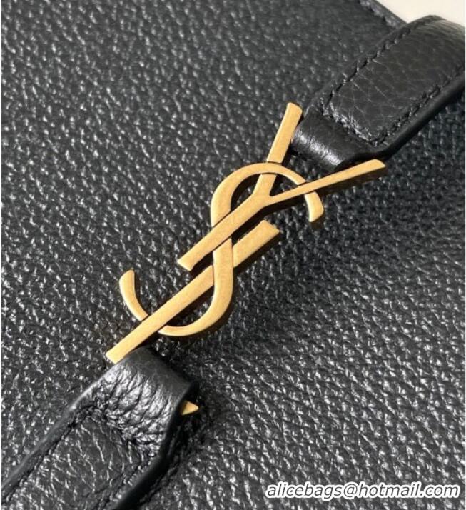 Best Product Saint Laurent LE 5 À 7 Baby Bea Tote Bag in Grained Leather 872469 Black 2026