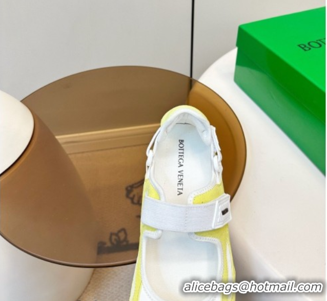 Classic Hot Bottega Veneta Orbit Flash Mary-Jane Sneakers in Suede and Nylon Yellow 856044 2026