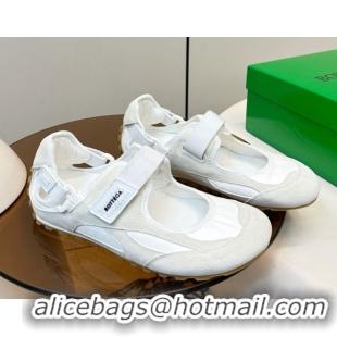 Good Quality Bottega Veneta Orbit Flash Mary-Jane Sneakers in Suede and Nylon 856044 Grey 2026