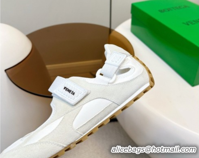 Good Quality Bottega Veneta Orbit Flash Mary-Jane Sneakers in Suede and Nylon 856044 Grey 2026