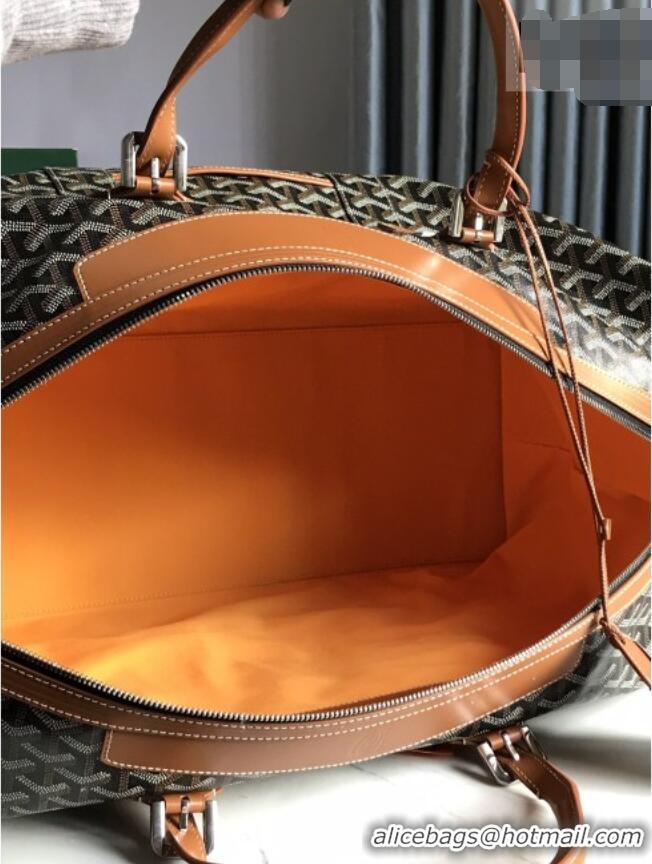 Luxury Cheap Goyard Bowling 55 Bag 020156 Black And Tan 2026