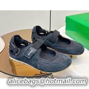 Pretty Style Bottega Veneta Orbit Flash Mary-Jane Sneakers in Suede and Nylon 856044 Black 2026