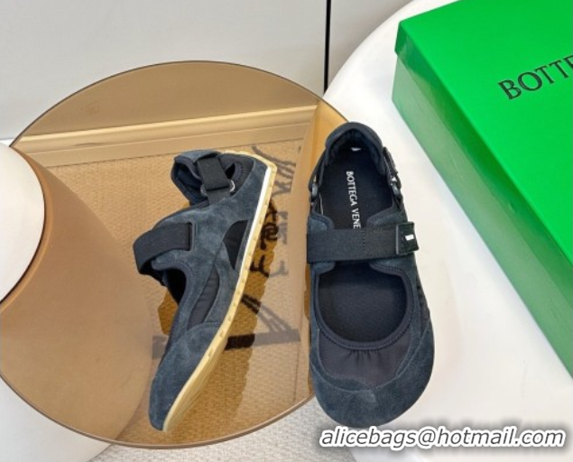 Pretty Style Bottega Veneta Orbit Flash Mary-Jane Sneakers in Suede and Nylon 856044 Black 2026