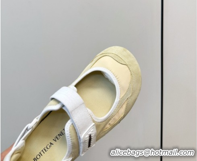 Good Looking Bottega Veneta Orbit Flash Mary-Jane Sneakers in Suede and Nylon 856044 Beige 2026