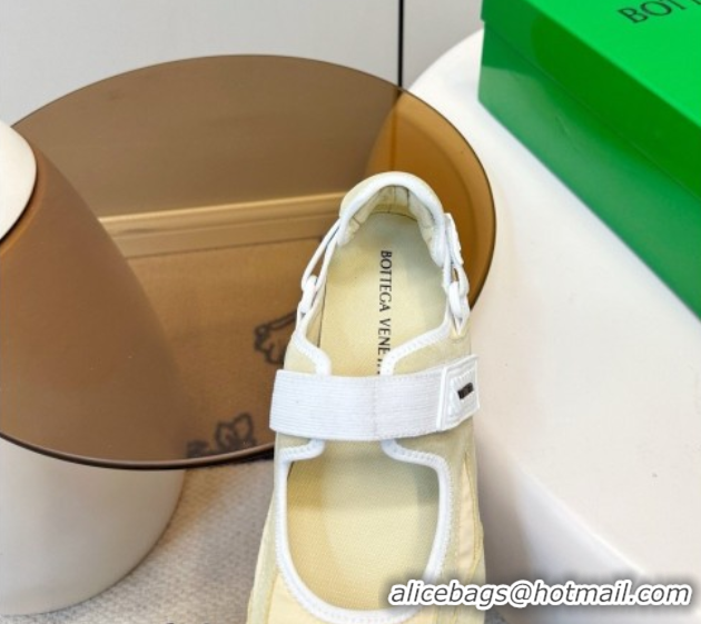 Good Looking Bottega Veneta Orbit Flash Mary-Jane Sneakers in Suede and Nylon 856044 Beige 2026