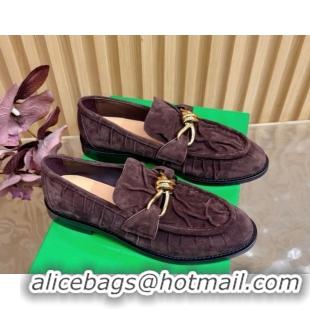 Top Grade Bottega Veneta Astaire Loafers with Gold-Tone Knot Buckle in 843945 Fondant Brown 2026