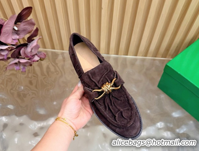 Top Grade Bottega Veneta Astaire Loafers with Gold-Tone Knot Buckle in 843945 Fondant Brown 2026